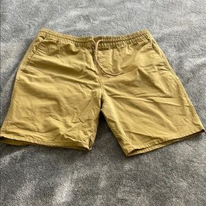 Volcom Tan Athletic Shorts Lightweight Elastic Waist